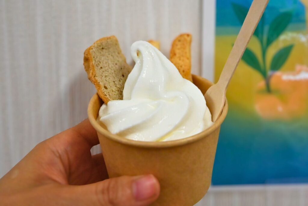 はなあふの「ヤギミルクソフトクリーム」
