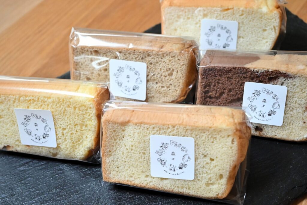「森々」の米粉シフォンケーキ5種テイクアウト